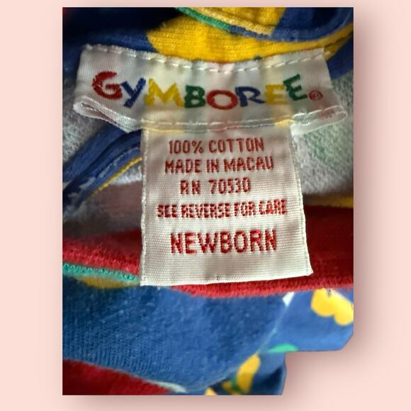 Vtg Gymboree Newborn Play Sports Numbers Bubble Romper Outfit Baby Boy Clothes - Picture 4 of 5